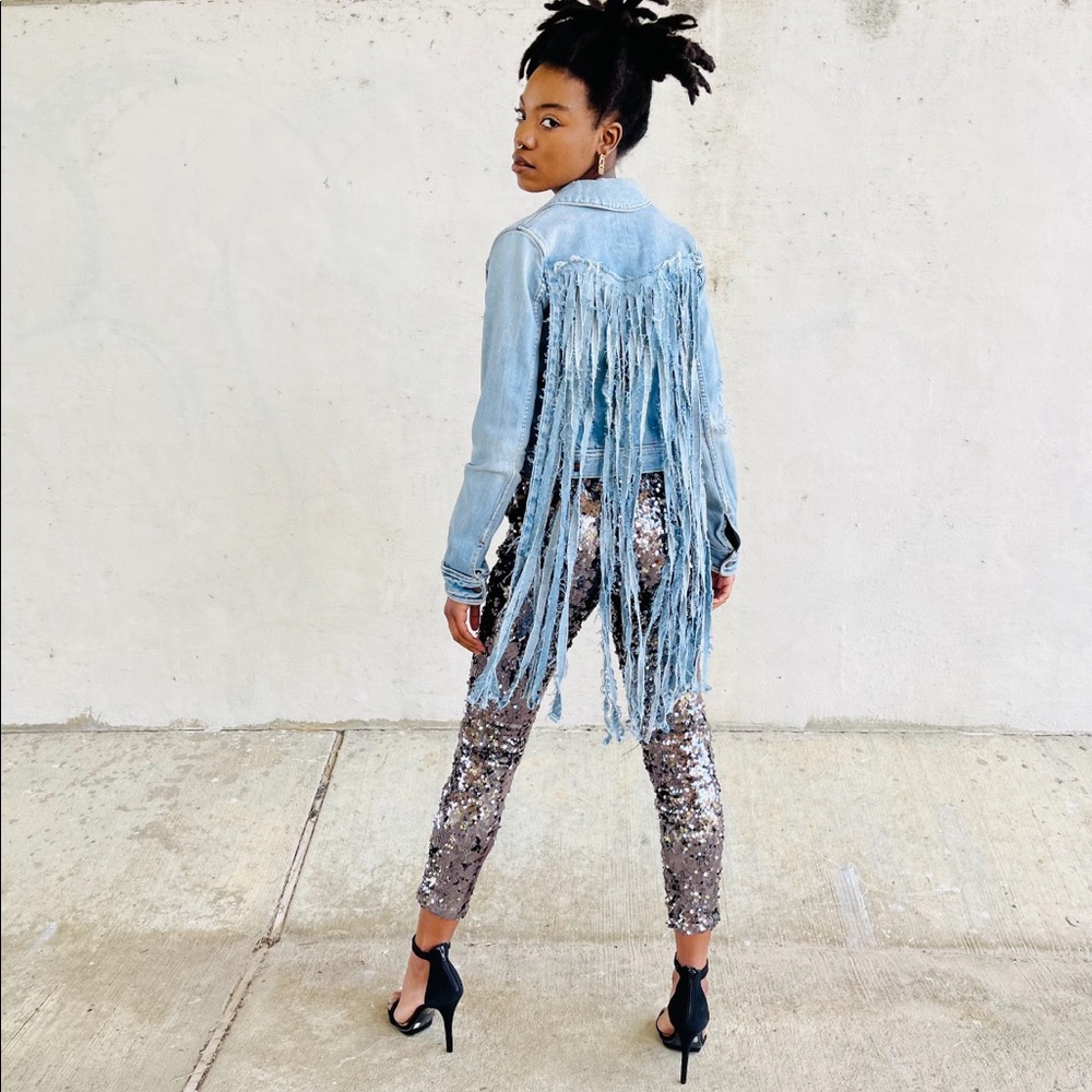 Abercrombie & Fitch Fringe Denim Jacket